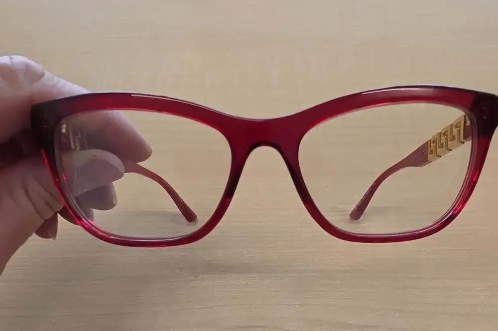 Versace VE3318 388 Transparent Red Eyeglasses